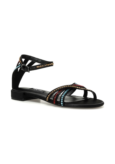Nine West Nedan 3fx Siyah Kadın Düz Sandalet 000000000101337596 Siyah