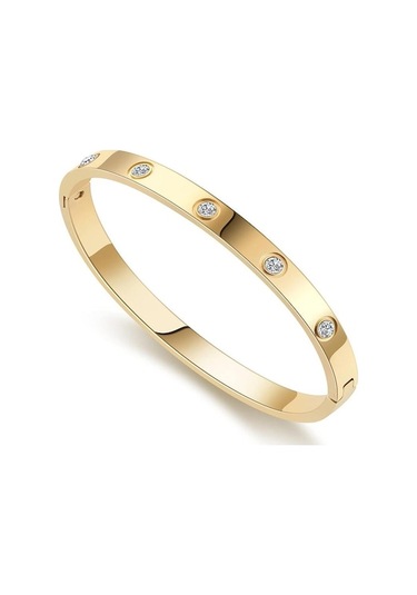 Novahub Altın Paslanmaz Çelik Bilezik Solmayan Kadın Bileklik Takı Altın