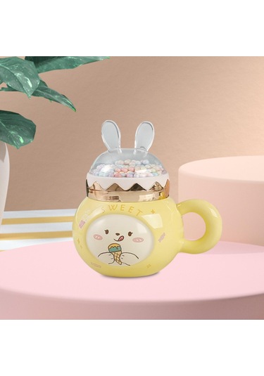 Suntek Sevimli Tavşan Kahve Kupaları Kapaklı Ve Ev Partisi