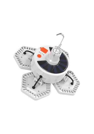 V169 4 Taraflı Açık Kamp Işıkları Solar Şarj Acil Çadır Işıkları Destek Telefon Şarjı Rc Versiyonu