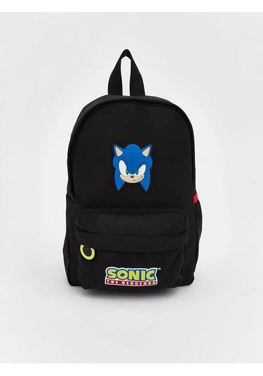Lc Waikiki Siyah Sonic Baskılı Erkek Çocuk Sırt Çantası