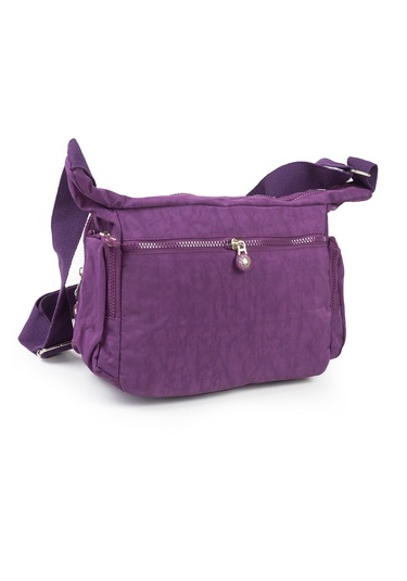 Krinkıl / Klinkır Su Geçirmez Kumaş Çok Gözlü Çapraz Kol Ve Omuz Postacı Çantası 116g Mor