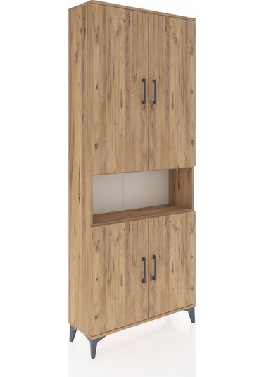 Arges Dolap 5 Raflı 4 Kapaklı 88x30x221 Çam-çam Çam