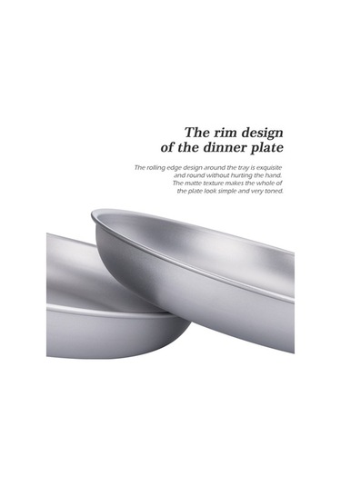 Fortunelane Titanyum Yemek Tabağı - Anti-bakteriyel, Kolay Taşınır, Kamp & Piknik İçin Renkli Çok Renkli