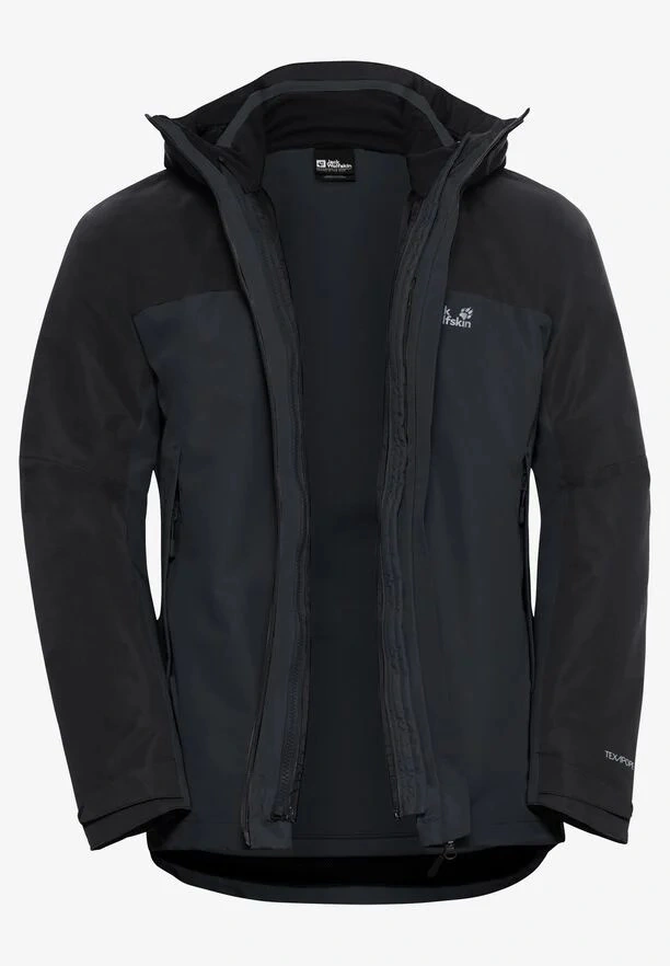 Jack Wolfskin Wild Places 3in1 Erk Gri Out. Ceket Gri