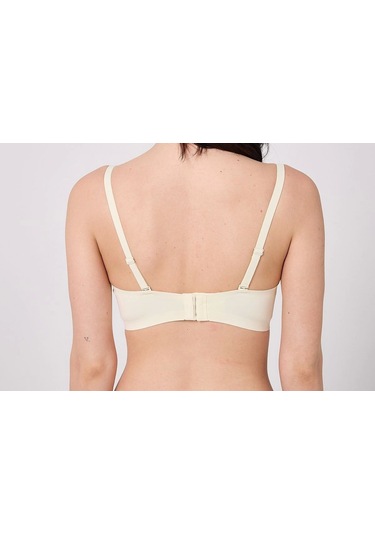 Freshness Msf05 Destekli V Dekolte Lazer Kesim Sütyen Ekru