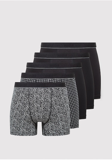 Mavi - 5li Siyah Boxer 0912284-900 Siyah