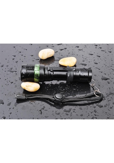 Valkyrie Cree Q5 Uzun Menzil El Feneri - Zoom - Aaa Destekli Siyah