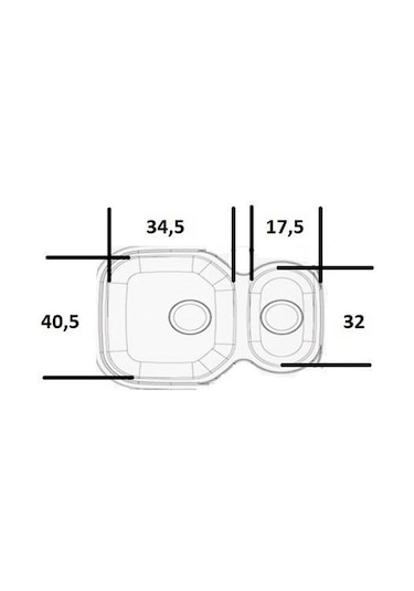 Artenova Dekorlu Mermer Altı 1.5 Göz Eviye 080 Mm