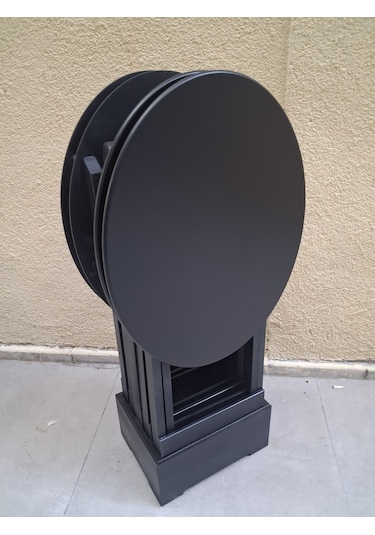 Zigon Çanta Oval 90540 Dörtlü Model Ahşap Mdf Parlak Siyah Lake El Yapımı Siyah
