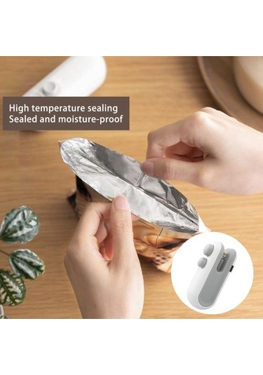 Kesici İle Mini Çanta Kapatıcı Manyetik Usb Şarj Edilebilir Taşınabilir Aperatifler Gıda Vakum Poşeti Isı Kapama Makinesi Kapatıcı Açıcı Mutfak Gadget