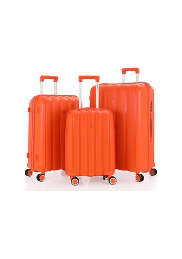 Mçs Üçlü Polipropilen Valiz Seti V305 S18y100033-set 00314 Portakal