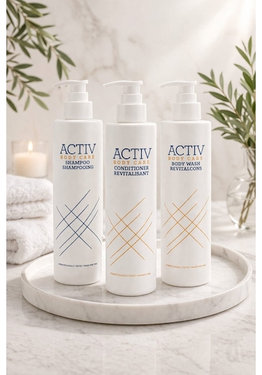 Actıv Body Care 3 Lü Bakım Seti Şampuan + Saç Kremi + Duş Jeli 360 Ml