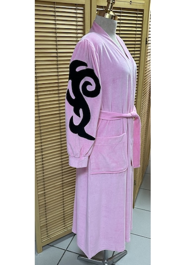 Kadife Sabahlık Pembe Pembe