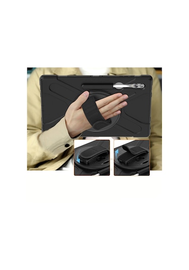 Samsung Galaxy Uyumlu Tab S8 Ultra Sm-x900 Defender Askılı Zırhlı Tank Case