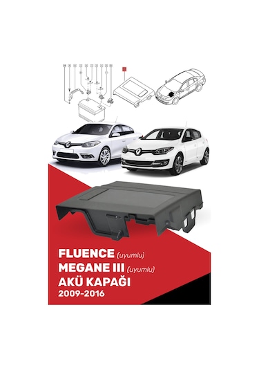 Cnd Megane 3, Fluence Uyumlu Akü Üst Kapağı - 244976310r