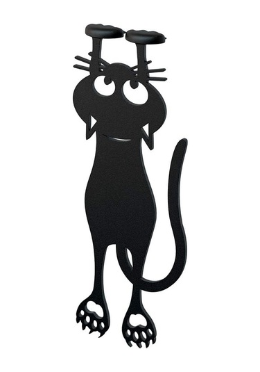 Ayraç Meraklı Kedi Renk Siyah Kedi Şeklinde 12cm Plast