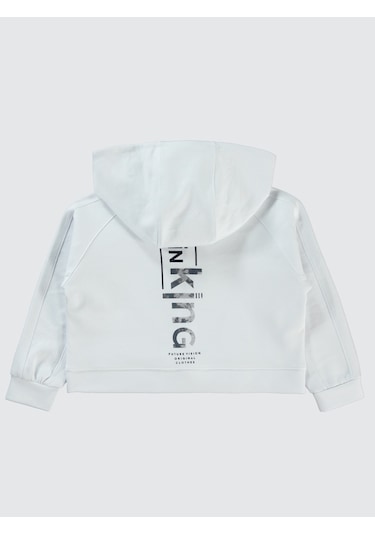 Civil Girls Kız Çocuk Kapüşonlu Hırka 6-9 Yaş Beyaz Beyaz