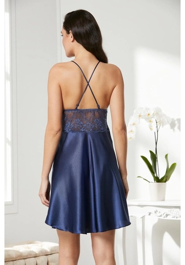 Pierre Cardin Çapraz Sırt Askılı Saten Gecelik 001