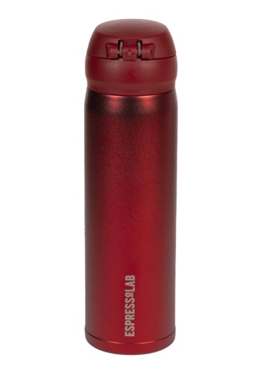 Kırmızı Dokulu Paslanmaz Çelik Termos 430 ML Kapaklı No:105