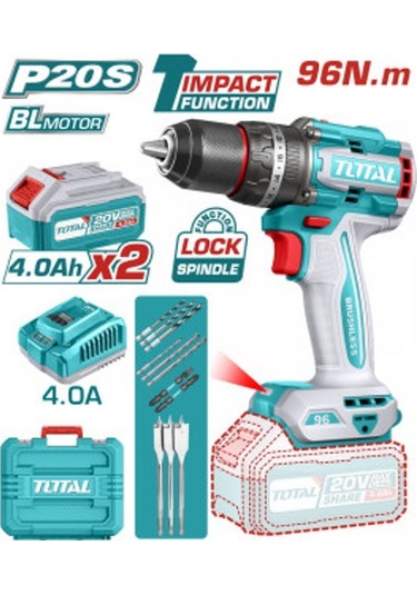 Total TIDLI20968E Li-Ion Akülü Darbeli Matkap