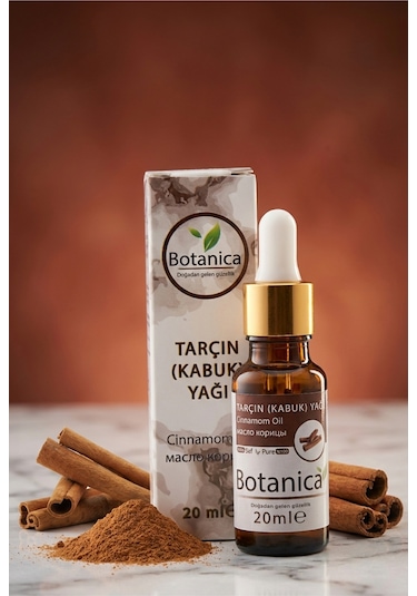 Botanica %100 Saf Tarçın Yağı Selülit Karşıtı Sıkılaştırıcı Cilt Bakımı Doğal Uçucu Bitkisel Damla 20 Ml 20 ML