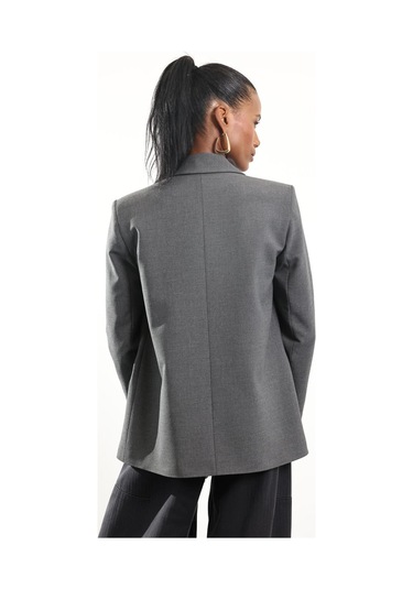 Antrasit Çift Düğmeli Blazer Ceket 17165 Antrasit