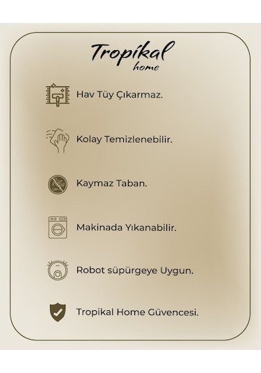 Tropikal Home Lüx Post Peluş Kesme Halı Yolluk Kaymaz Taban Yıkanabilir Pofuduk Siyah Siyah
