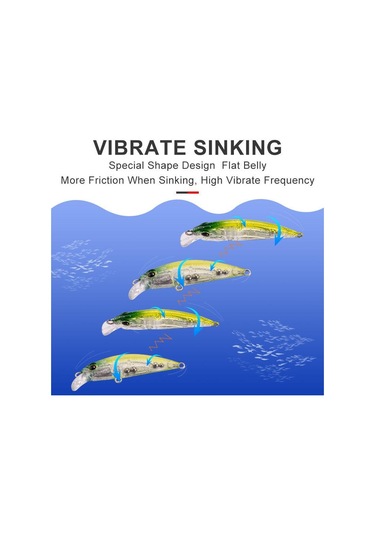 Krallık Balıkçılık Cazibesi Crankbait Isca Yapay Jerakbait Yavaş Batan 45mm 3.6g Wobblers Minnow Pike Alabalık Cazibesi Modeli 0502