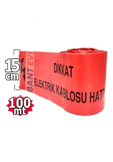Elektrik İkaz Şerid 100mt Ag Og İkaz Bandı 15cmx100mt