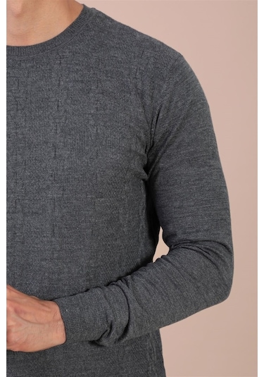 Ferraro Bisiklet Yaka Superfine Yün Kazak - Antrasit Antrasit (490434114) Antrasit