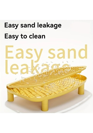 Brightnova Gri Kedi Kumu Paspası Çift Katlı Yıkanabilir Anti Sıçratan Büyük Tüy Dostu