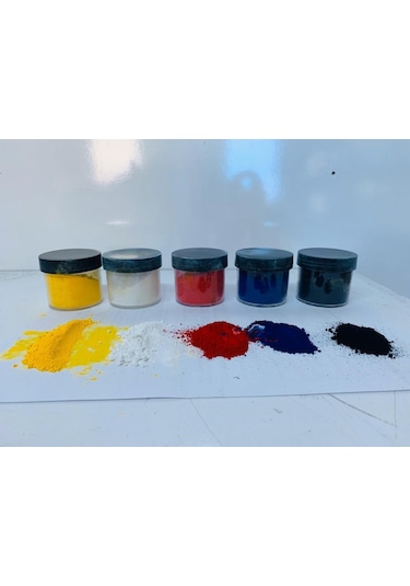 Renk Pigmenti Epoksi Tozu SiyahKırmızıMavi Sarı Beyaz 100 G