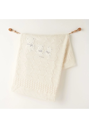 Andywawa Ac26341 Triko Battaniye 85x100 Ekru Ekru