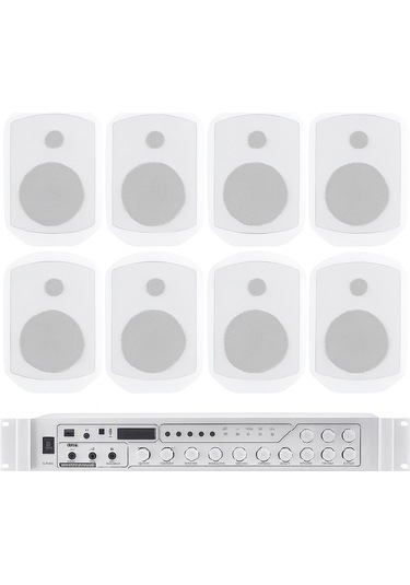 Luxury, Üst Segment 8 Hoparlör 1 Anfi Mağaza Ses Sistemi, Kafe Ses Sistemi, Cami Ses Sistemi, Restorant Ses Sistemi, Profesyonel Ses Ve Ananos Sistemi