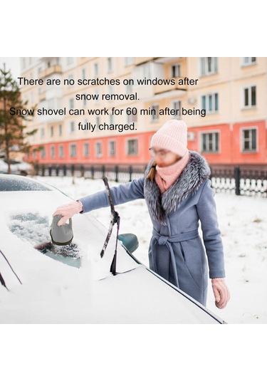 Gajeena Usb Şarjlı Elektrikli Buz Ve Kar Temizleyici, Araç Camları İçin Hızlı Buz Kaldırıcı, Abs Malzemeyle Kırılmaz, 60 Dakika Süreli Çalışma