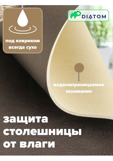 Diatom 40 50 Cm Emici Bulaşık Kurutma Matı. 201061487 Kahverengi