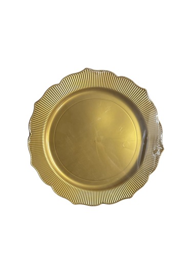 Kristal Lüks Platinum Kristal Tabak 26 Cm -6 Adet -gold