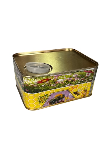 Avrasya Arıcılık Süzme Bal Tenekesi Desenli - 1 Kg
