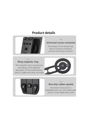 Pazly Manyetik Katlanır Telefon Tutucu, 360 Dönüşlü Masaüstü Üçayak, İphone & Android Uyumlu