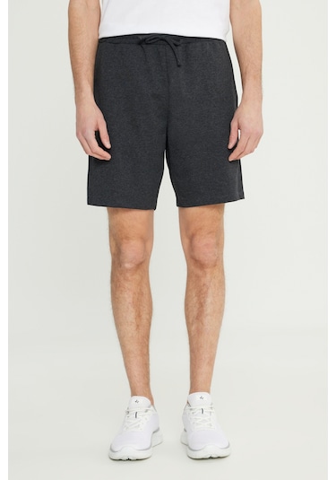 Erkek Antrasit - Gri Melanj 2'li Paket Pamuklu Rahat Nefes Alabilen 2 İplik Cepli Örme Standart Fit Şort Antrasit - Gri Melanj Erkek Antrasit - Gri Melanj 2'li Paket Pamuklu Rahat Nefes Alabilen 2 İplik Cepli Örme Standart Fit Şort Antrasit - Gri Melanj