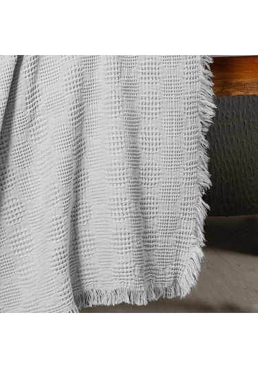 Kanz Bebek Waffle Müslin Nakışlı Pike Knz-021 Bubble Gri Bubble Gri