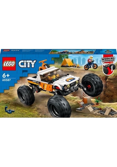 LEGO® City 4x4 Arazi Aracı Maceraları 60387 6+ Yaratıcı Oyuncak Yapım Seti - 252 Parça