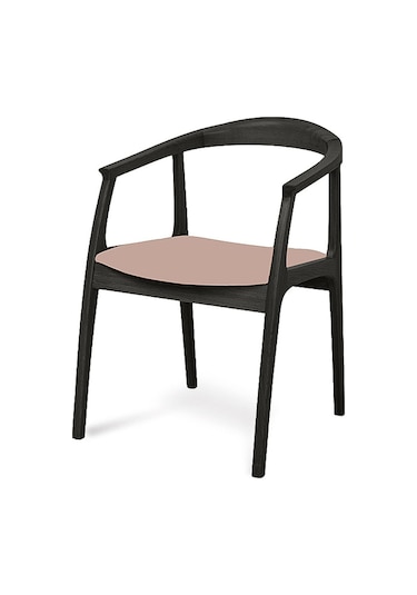 Helsinki Krem C Model Bohem Siyah Ahşap Sandalye