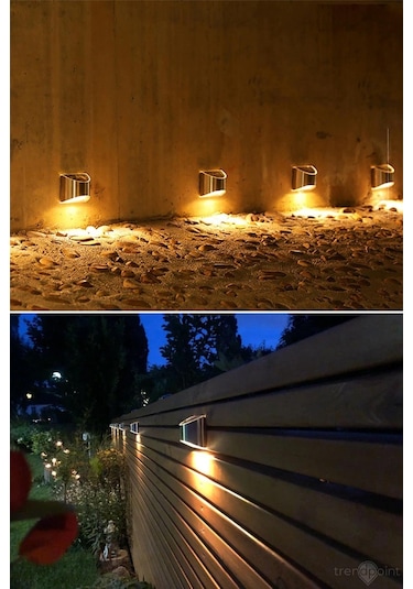 Technojet 1adet Solar Metal Tek Taraflı Aplik Duvar Lambası Dekor