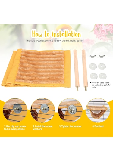 Youtek Kışlık Kuş Yuvası - Sıcak Ve Yumuşak Kuş Hamak, Muhabbet Kuşu, Papağan, Hamster İçin Rahat Saklanma Alanı