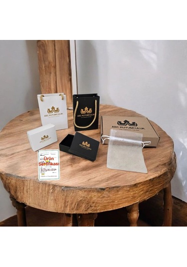 Bozkurt Temalı 14 Ayar Altın Plakalı Yaprak Figürlü Örgülü Hediye Bileklik-331sembol-kahverengi Altın