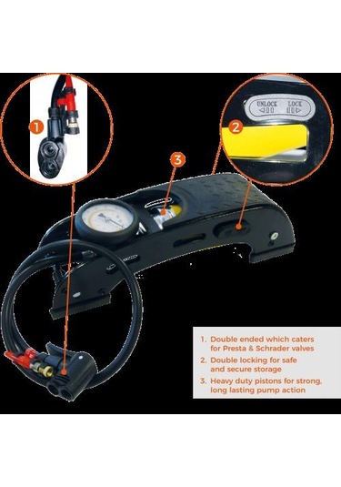 Simply Brands Basinç Göstergeli Premium Tek Pistonlu Ayak Pompasi