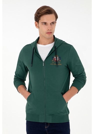 U.s. Polo Assn. Erkek Koyu Yeşil Sweatshirt 50293649-vr079 Koyu Yeşil