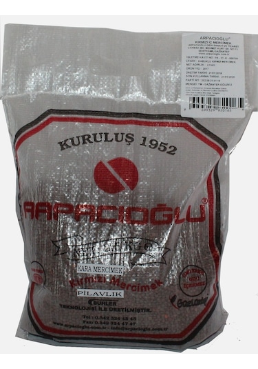 Arpacıoğlu® Kabuklu Mercimek 2.5 KG